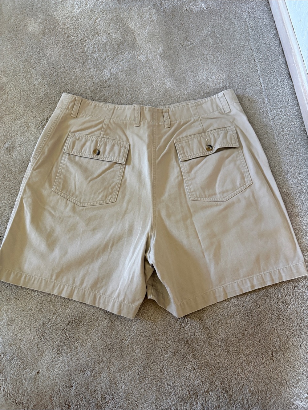 High-Rise Beige Utility Bermuda Shorts - Picture 3 of 3